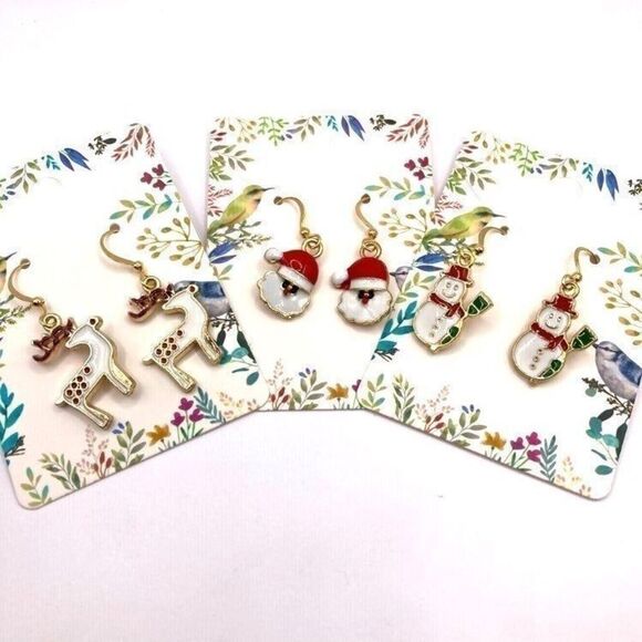3 sets of Christmas hook earrings - Picture 1 of 4